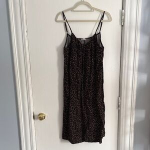 a.n.a Black and Pink Floral Midi Dress